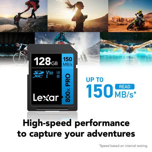 Lexar 128GB High-Performance 800x PRO UHS-I SDXC Memory Card (BLUE Series) - AVC photo video store