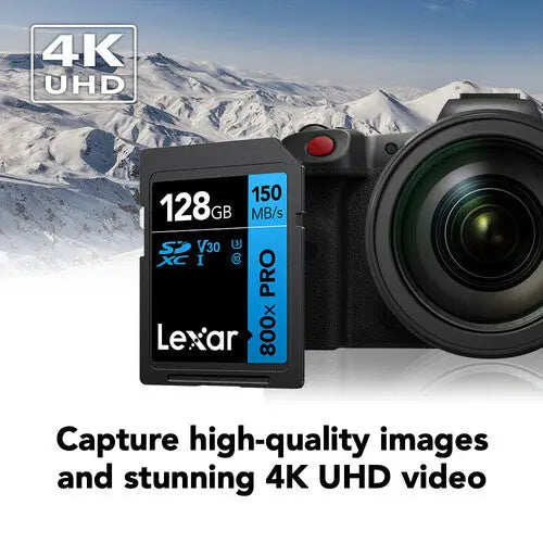 Lexar 128GB High-Performance 800x PRO UHS-I SDXC Memory Card (BLUE Series) - AVC photo video store