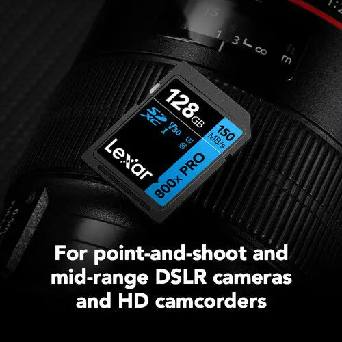 Lexar 128GB High-Performance 800x PRO UHS-I SDXC Memory Card (BLUE Series) - AVC photo video store