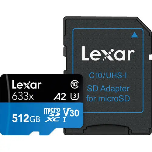 Lexar High-Performance 633x UHS-I microSDXC Memory Card with SD Adapter - AVC photo video store