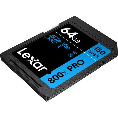 Lexar 64GB High-Performance 800x PRO UHS-I SDXC Memory Card (BLUE Series) - AVC photo video store