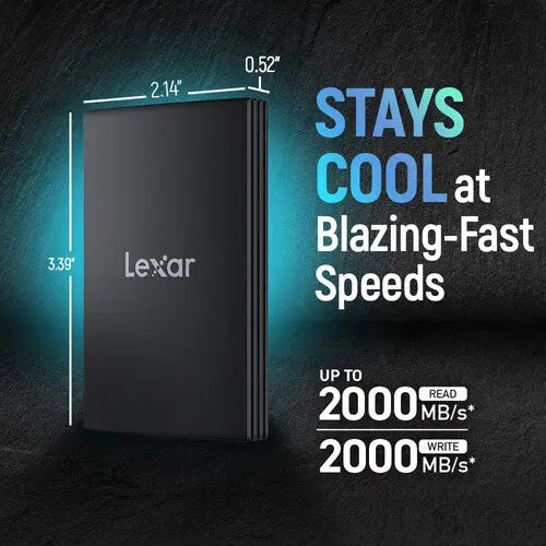 Lexar ARMOR 700 USB 3.2 Gen 2x2 Portable SSD (Black) - AVC photo video store
