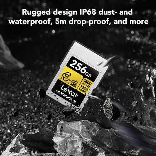 Lexar 256GB Professional GOLD CFexpress 4.0 Type A Memory Card, 1800MB/s 1650MB/s - AVC photo video store