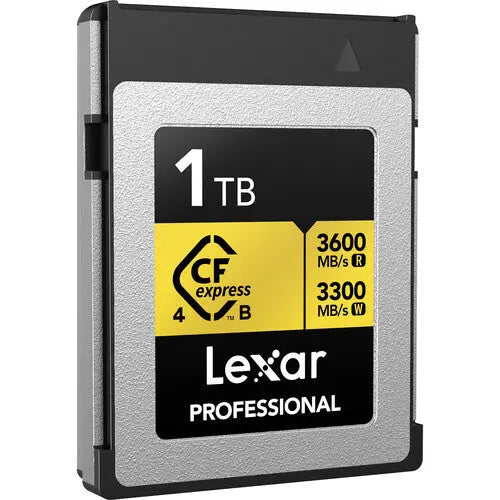 Lexar 1TB Professional GOLD CFexpress 4.0 Type B Memory Card - AVC photo video store