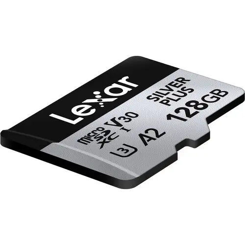 Lexar 128GB Professional SILVER PLUS UHS-I microSDXC Memory Card with SD Adapter - AVC photo video store
