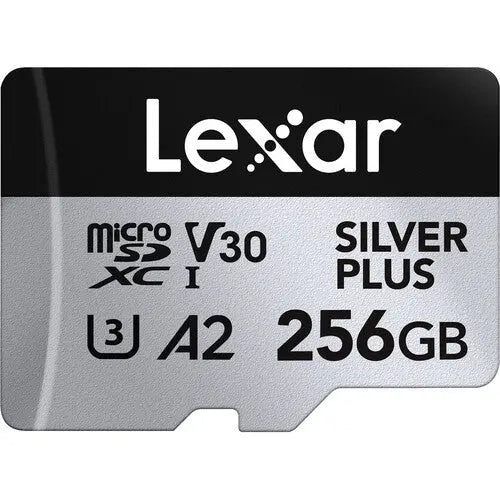 Lexar 256GB Professional SILVER PLUS UHS-I microSDXC Memory Card with SD Adapter - AVC photo video store