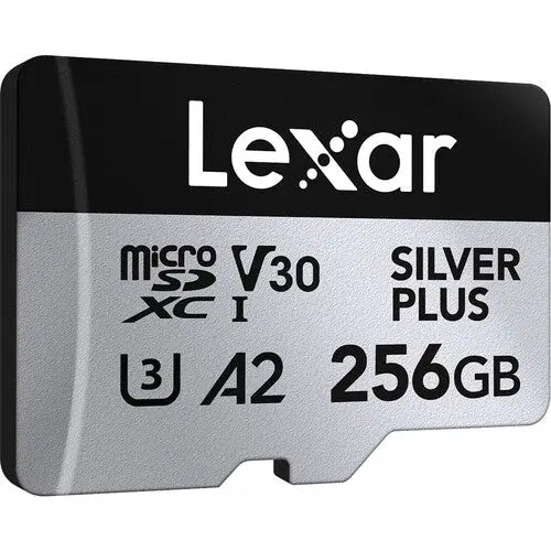 Lexar 256GB Professional SILVER PLUS UHS-I microSDXC Memory Card with SD Adapter - AVC photo video store