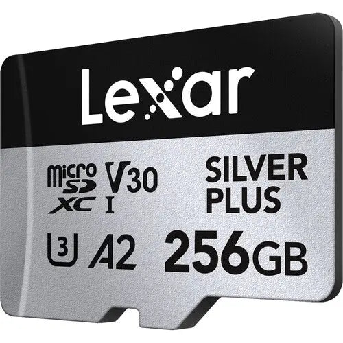 Lexar 256GB Professional SILVER PLUS UHS-I microSDXC Memory Card with SD Adapter - AVC photo video store