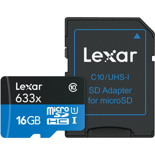 Lexar High-Performance 633x UHS-I microSDXC Memory Card with SD Adapter (EOL)