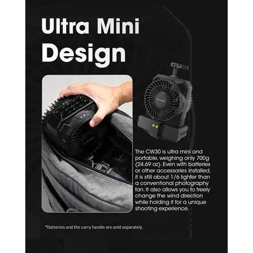 Nitecore CW30 Portable Cordless Photography Fan Kit - AVC photo video store