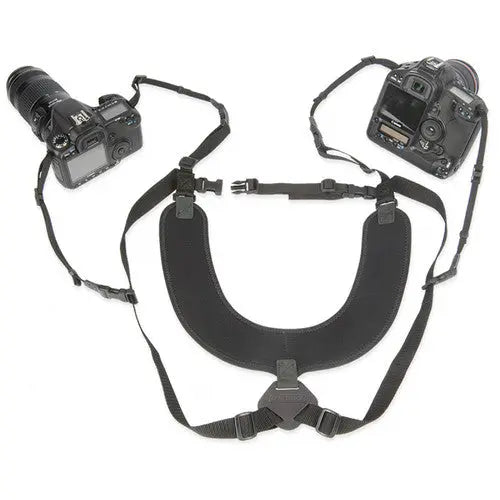 OP/TECH USA Dual Harness Uni-Loop Version (Extra Long, Black) - AVC photo video store