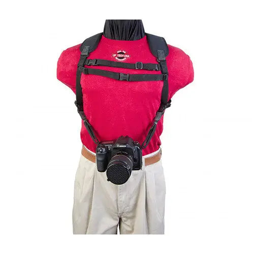 OP/TECH USA Dual Harness Uni-Loop Version (Extra Long, Black) - AVC photo video store