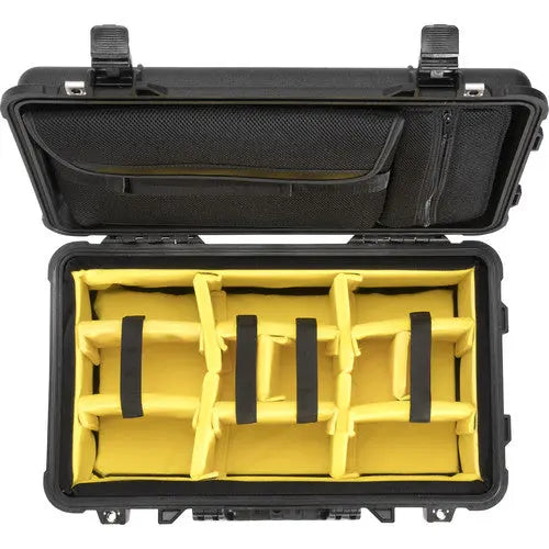 Pelican 1510SC Studio Case with Lid Organizer and Yellow Divider Set (Black) - AVC photo video store