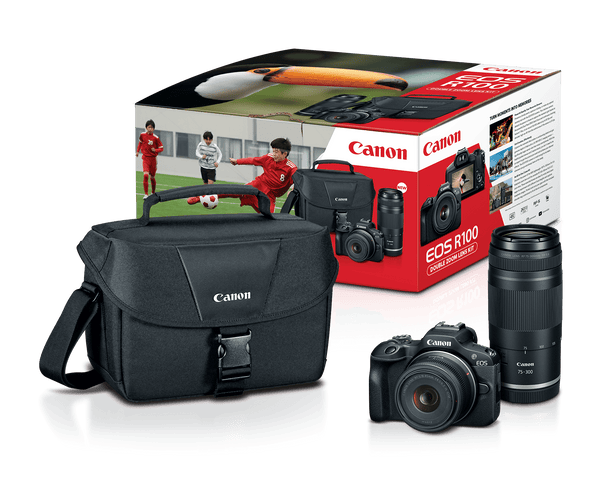 Canon EOS R100 II, RF-S 18-45mm f/4.5-6.3 IS STM + RF 75-300mm f/4-5.6 Lens Kit