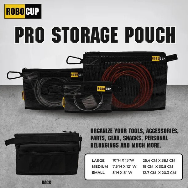RoboCup Pro Zippered Storage Pouches Set of 3