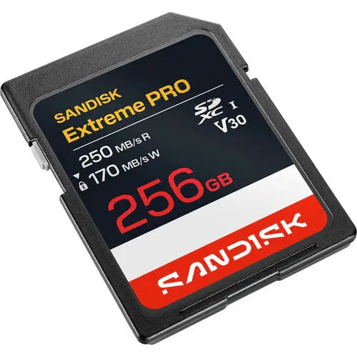 SanDisk SDSDXXJ-256G-GSCIN 256GB Extreme PRO UHS-I SDXC Memory Card, V30, 250/170 MB/s