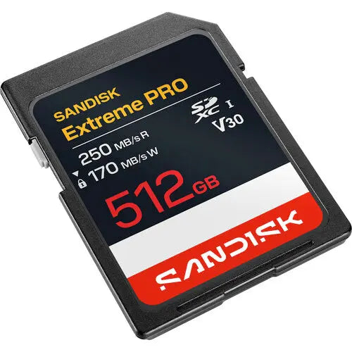 SanDisk SDSDXXJ-512G-GSCIN 512GB Extreme PRO UHS-I SDXC Memory Card, V30, 250/170 MB/s