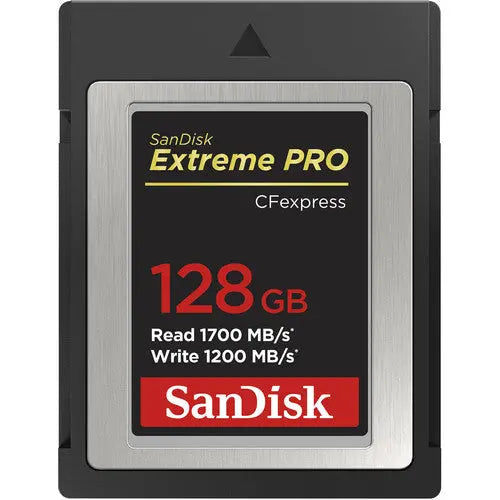 SanDisk SDCFE-128G-GN4NN 128GB Extreme PRO CFexpress Type B Memory Card, 1700/1200 MB/s - AVC photo video store