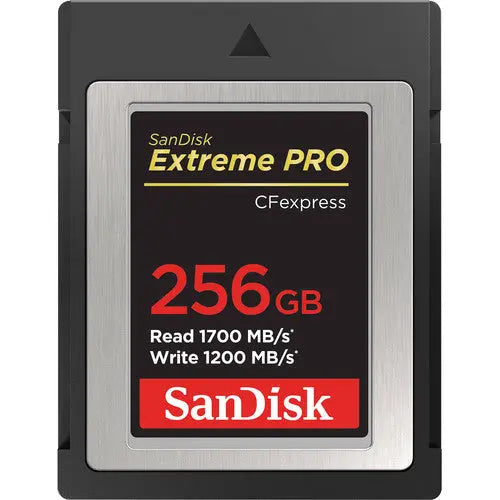 SanDisk SDCFE-256G-GN4NN 256GB Extreme PRO CFexpress Type B Memory Card, 1700/1200 MB/s - AVC photo video store