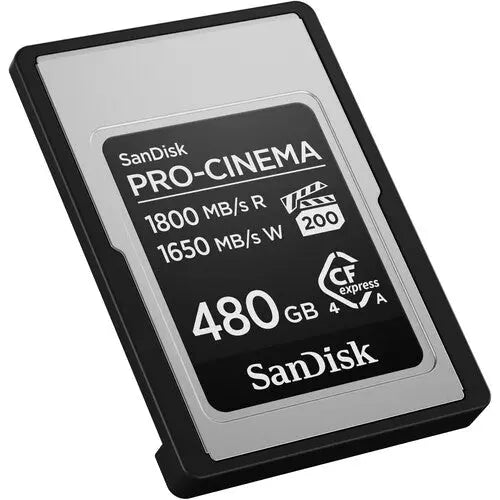 SanDisk SDCFEA-480G-GN4NN 480GB PRO-CINEMA CFexpress Type A Memory Card, 1800/1650 MB/s - AVC photo video store