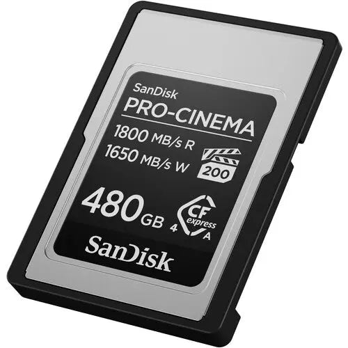 SanDisk SDCFEA-480G-GN4NN 480GB PRO-CINEMA CFexpress Type A Memory Card, 1800/1650 MB/s - AVC photo video store