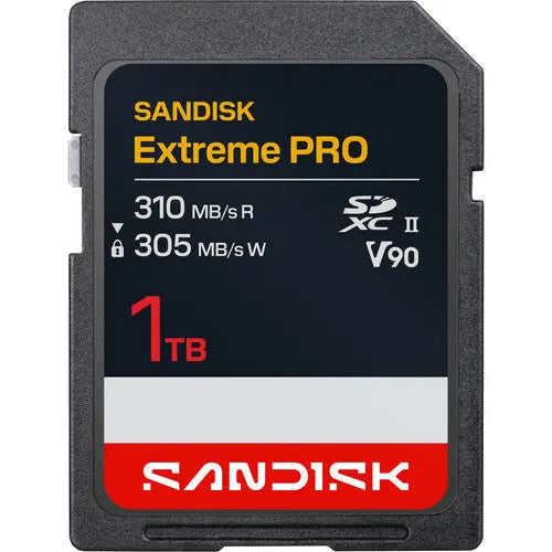 Tarjeta de memoria SanDisk SDSDXDE-1T00-GN4IN 1TB Extreme PRO UHS-II SDXC, V90, 310/305 MB/s