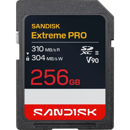 SanDisk SDSDXDE-256G-GN4IN Tarjeta de memoria SDXC Extreme PRO UHS-II de 256 GB, V90, 310/304 MB/s