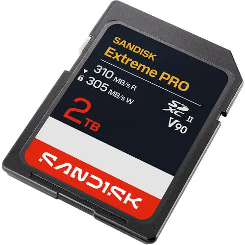 SanDisk SDSDXDE-2T00-GN4IN 2TB Extreme PRO UHS-II SDXC Memory Card, V90, 310/305 MB/s