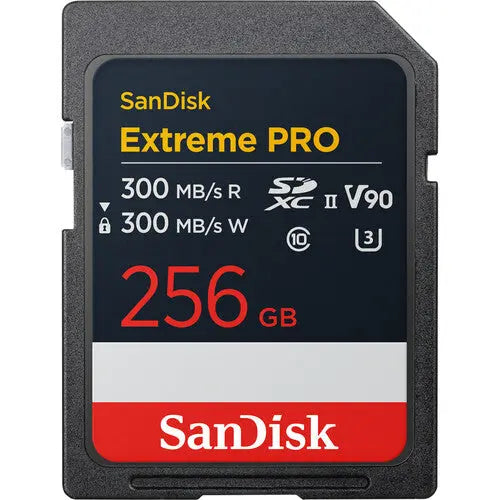 SanDisk SDSDXDM-256G-GN4IN 256GB Extreme PRO UHS-II SDXC Memory Card, V90, 300/300 MB/s - AVC photo video store