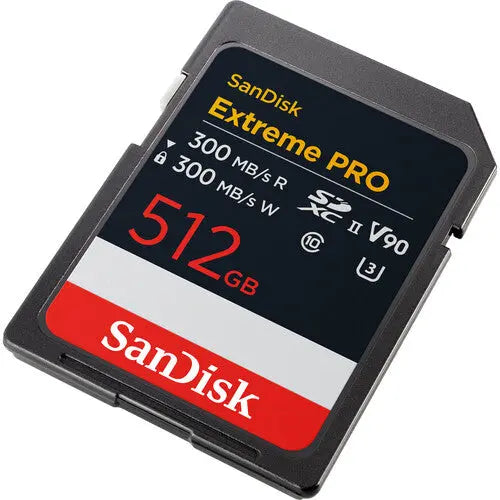 SanDisk SDSDXDM-512G-GN4IN 512GB Extreme PRO UHS-II SDXC Memory Card, V90, 300/300 MB/s - AVC photo video store