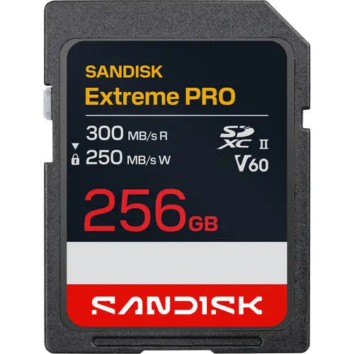 SanDisk Extreme PRO V60 UHS-II SDXC Memory Card, 300/210, 300/250