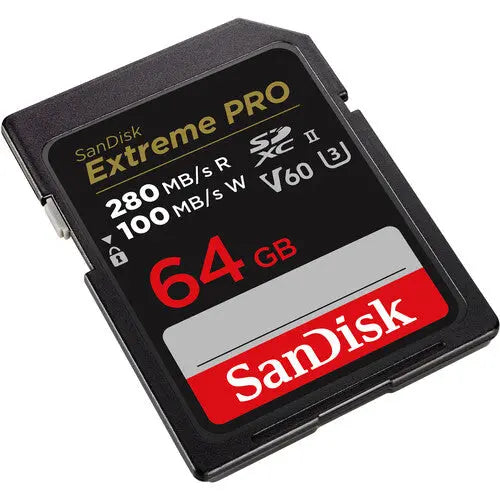 SanDisk SDSDXEP-064G-GN4IN 64GB Extreme PRO UHS-II SDXC Memory Card, V60, 280/100 MB/s - AVC photo video store