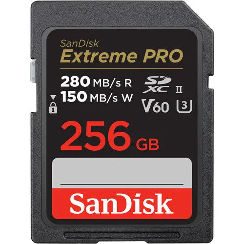 SanDisk SDSDXEP-256G-GN4IN 256GB Extreme PRO UHS-II SDXC Memory Card, V60, 280/150 MB/s - AVC photo video store