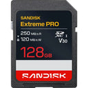 Tarjeta de memoria SanDisk SDSDXXJ-128G-GSCIN Extreme PRO UHS-I SDXC de 128 GB, V30, 250/120 MB/s