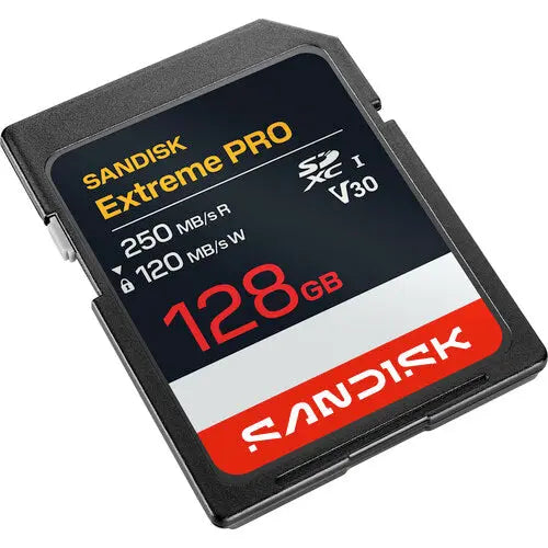 SanDisk SDSDXXJ-128G-GSCIN 128GB Extreme PRO UHS-I SDXC Memory Card, V30, 250/120 MB/s