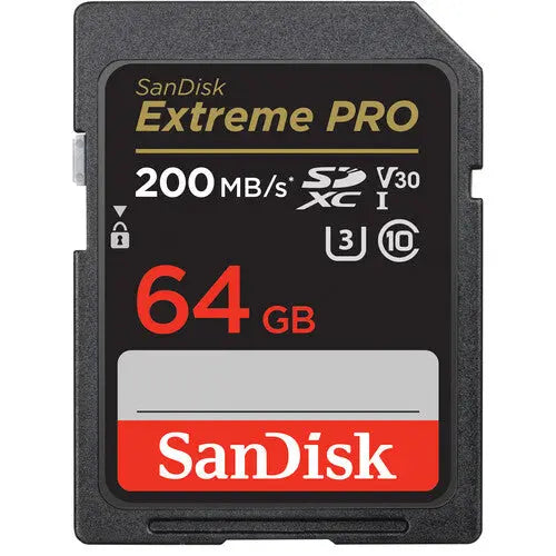 SanDisk SDSDXXU-064G-GN4IN 64GB Extreme PRO UHS-I SDXC Memory Card, V30, 200MB/s - AVC photo video store