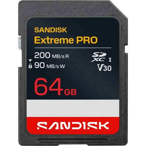 SanDisk SDSDXXU-064G-GSCIN 64GB Extreme PRO UHS-I SDXC Memory Card, V30, 200/90 MB/s