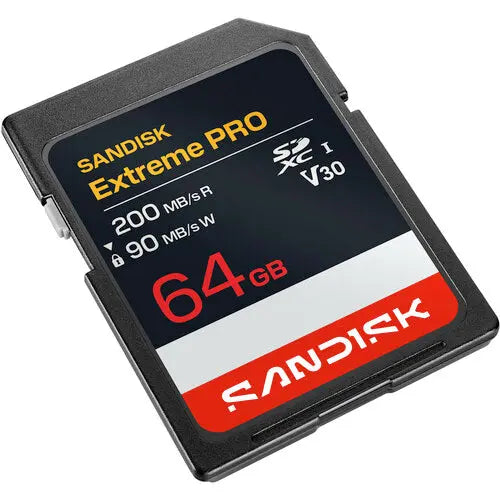 SanDisk SDSDXXU-064G-GSCIN 64GB Extreme PRO UHS-I SDXC Memory Card, V30, 200/90 MB/s