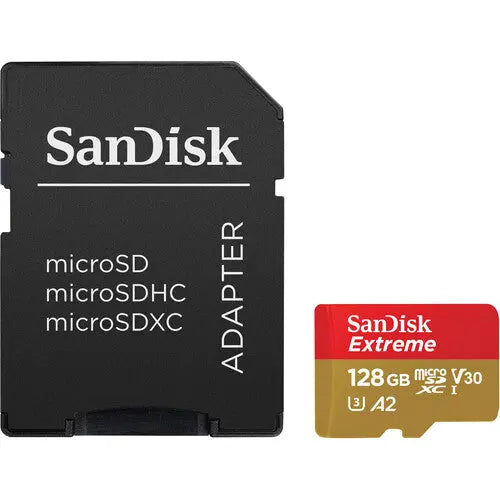 SanDisk SDSQXAA-128G-GN6MA 128GB Extreme UHS-I microSDXC Memory Card with SD Adapter - AVC photo video store