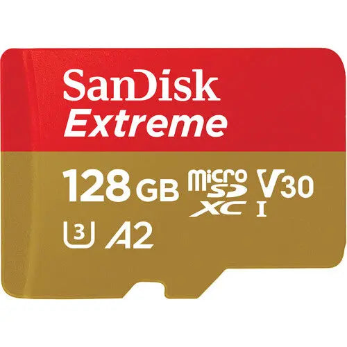 SanDisk SDSQXAA-128G-GN6MA 128GB Extreme UHS-I microSDXC Memory Card with SD Adapter - AVC photo video store