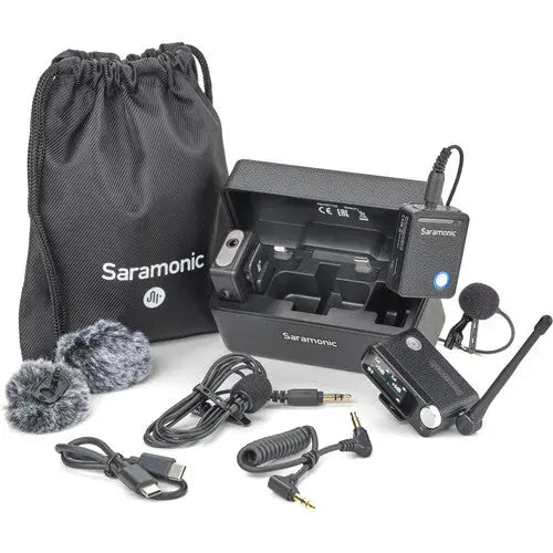 Saramonic Ultra 2-Person Digital Wireless Omnidirectional Lavalier Microphone System for Cameras and Mobile Devices (Black) - AVC photo video store