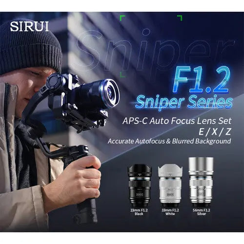 Sirui Sniper f/1.2 Autofocus 3-Lens Kit (Sony E, Black)
