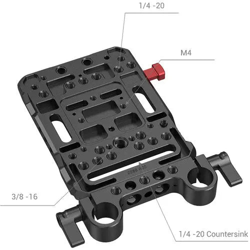 SmallRig 3016 V-Lock Battery Plate with 15mm LWS Rod Clamp - AVC photo video store