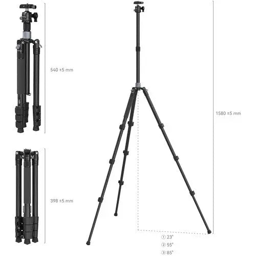 SmallRig 4059 Carbon Fiber Tripod with Center Column AP-20 & Ball Head
