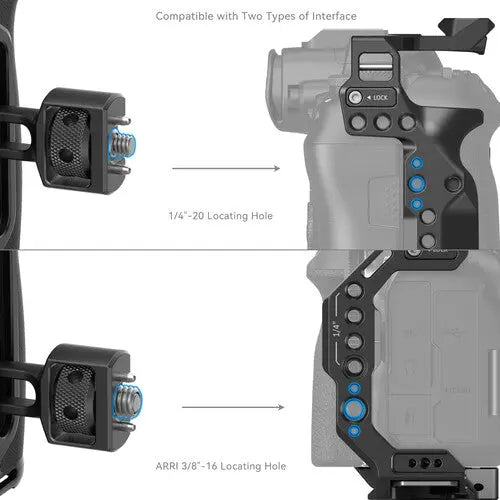 SmallRig 4346 Side Handle with Two-in-One Locating Screw (1/4"-20 & 3/8"-16) - AVC photo video store