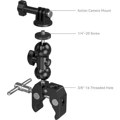 SmallRig 4373 Crab-Shaped Super Clamp with Ball Head Magic Arm, Action Mount & Phone Holder Kit - AVC photo video store