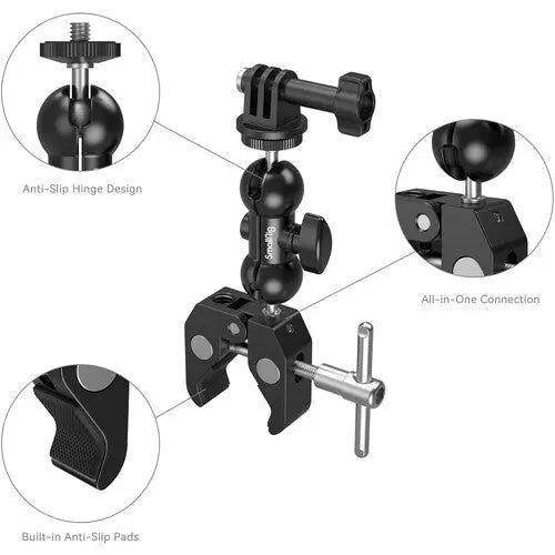 SmallRig 4373 Crab-Shaped Super Clamp with Ball Head Magic Arm, Action Mount & Phone Holder Kit - AVC photo video store