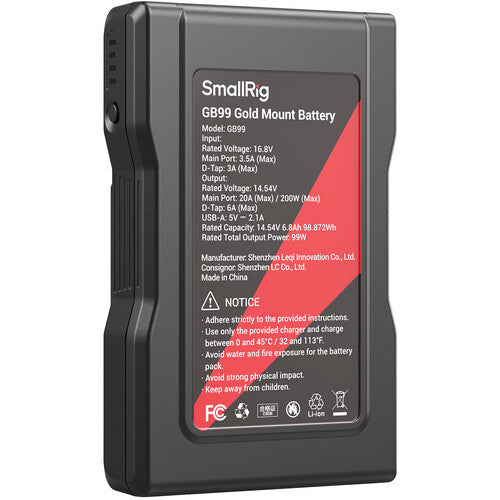 SmallRig 4678 GB99 Battery (99Wh, Gold Mount)