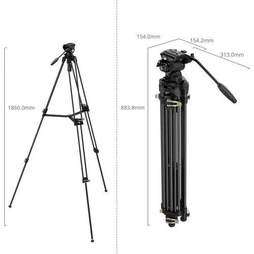 SmallRig 4686 AD-01S Heavy-Duty Tripod and Fluid Head Kit - AVC photo video store