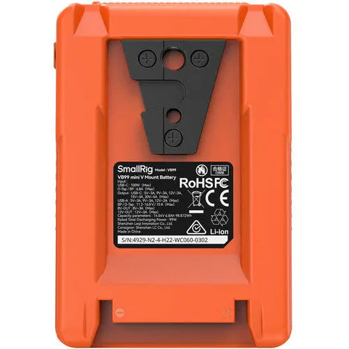 SmallRig 4929 VB99 Mini V-Mount Battery (99Wh, Orange) - AVC photo video store